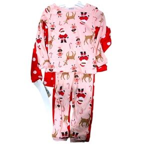 4 Piece Carters Just One You Christmas Pajamas 12 months New